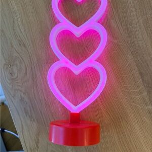 Pink Heart Neon Light